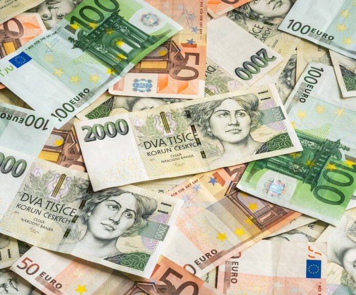 Bankovky EUR a CZK